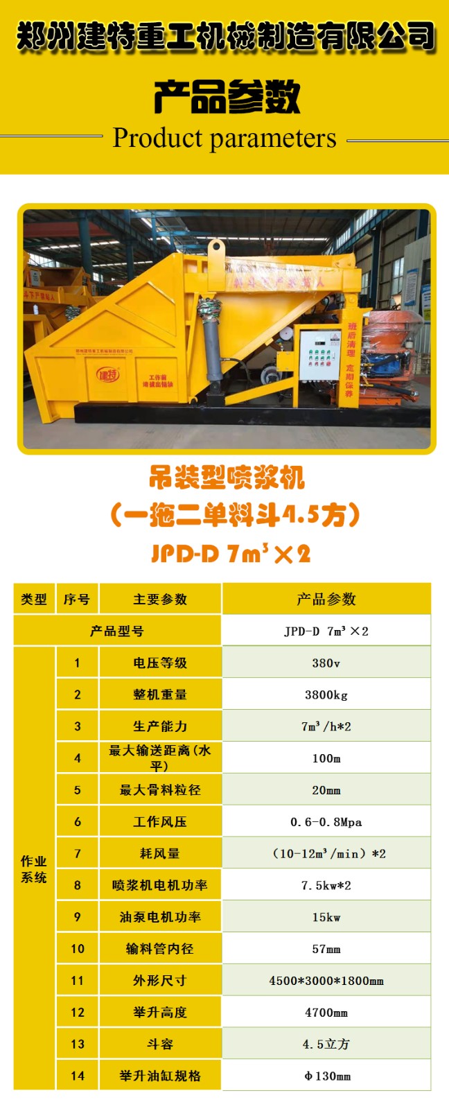 吊裝型一拖二單料斗4.5方JPD-D 7m3×2